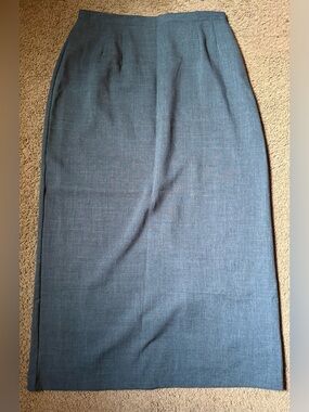 Sag Harbor Slate Gray Pencil Skirt